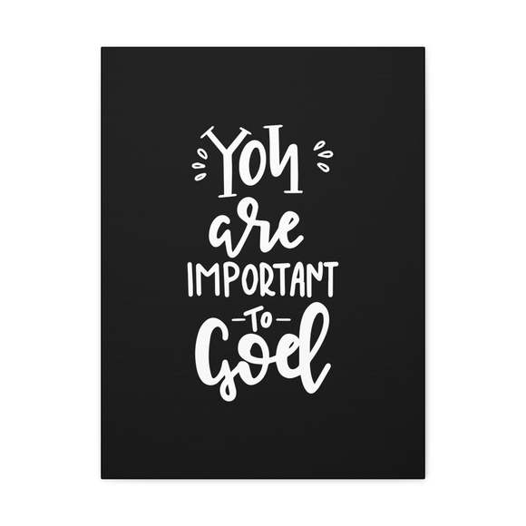 Scripture Sign You Are Important To God 1 Peter 5:7 Black Christian Wall Art Bi